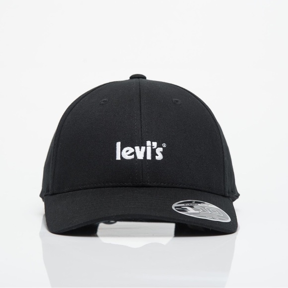Levi's | Accessories | Levis Black White Logo Adjustable Back Baseball ...